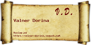 Valner Dorina névjegykártya